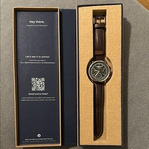 Jack Mason Brown Leather Strap Watch